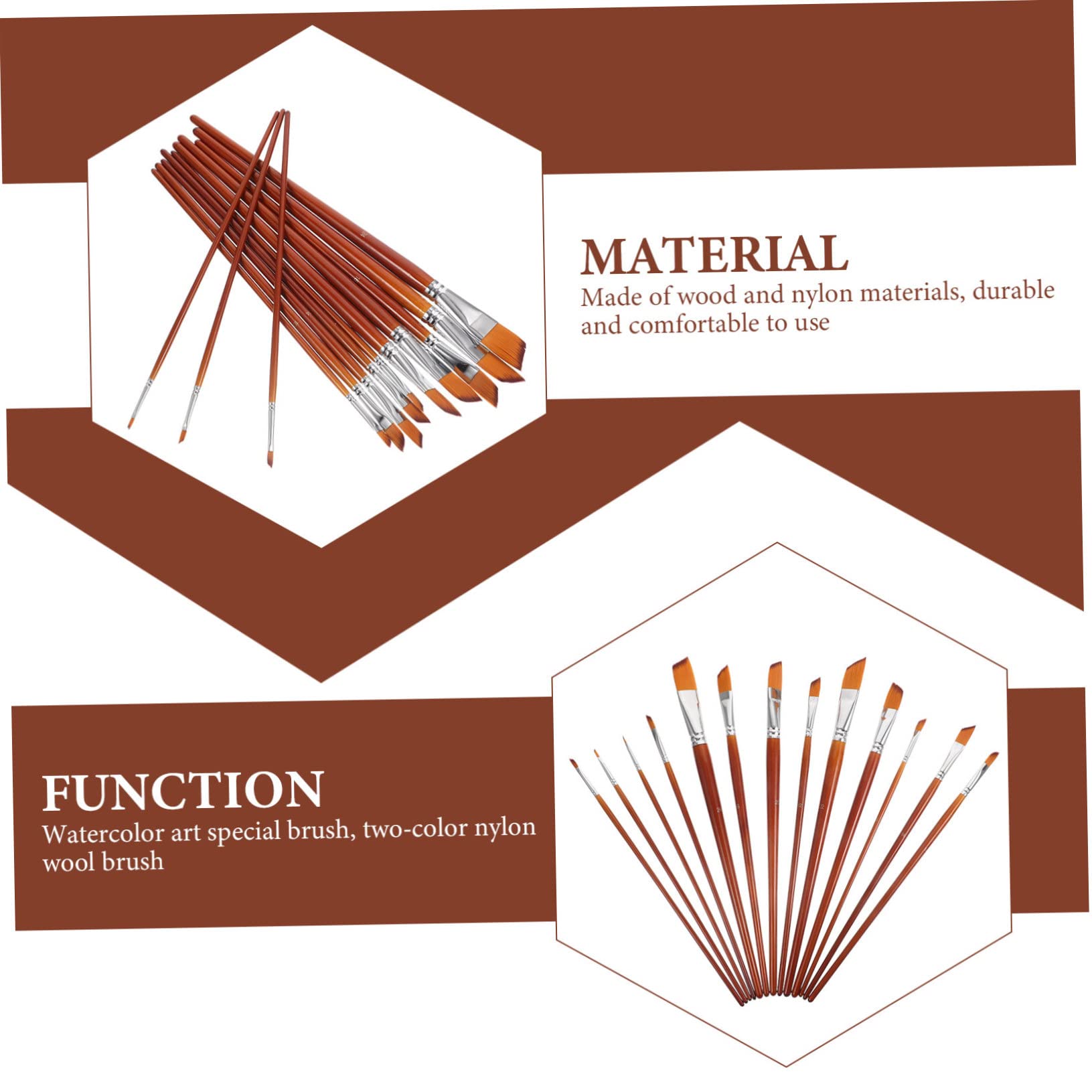 2 Set Di Pennelli Per Pittura Penne Riutilizzabili Set Di Pennelli in Nylon Per Dettagli Per Acrilico Arte Studenti 13 Pezzi*2