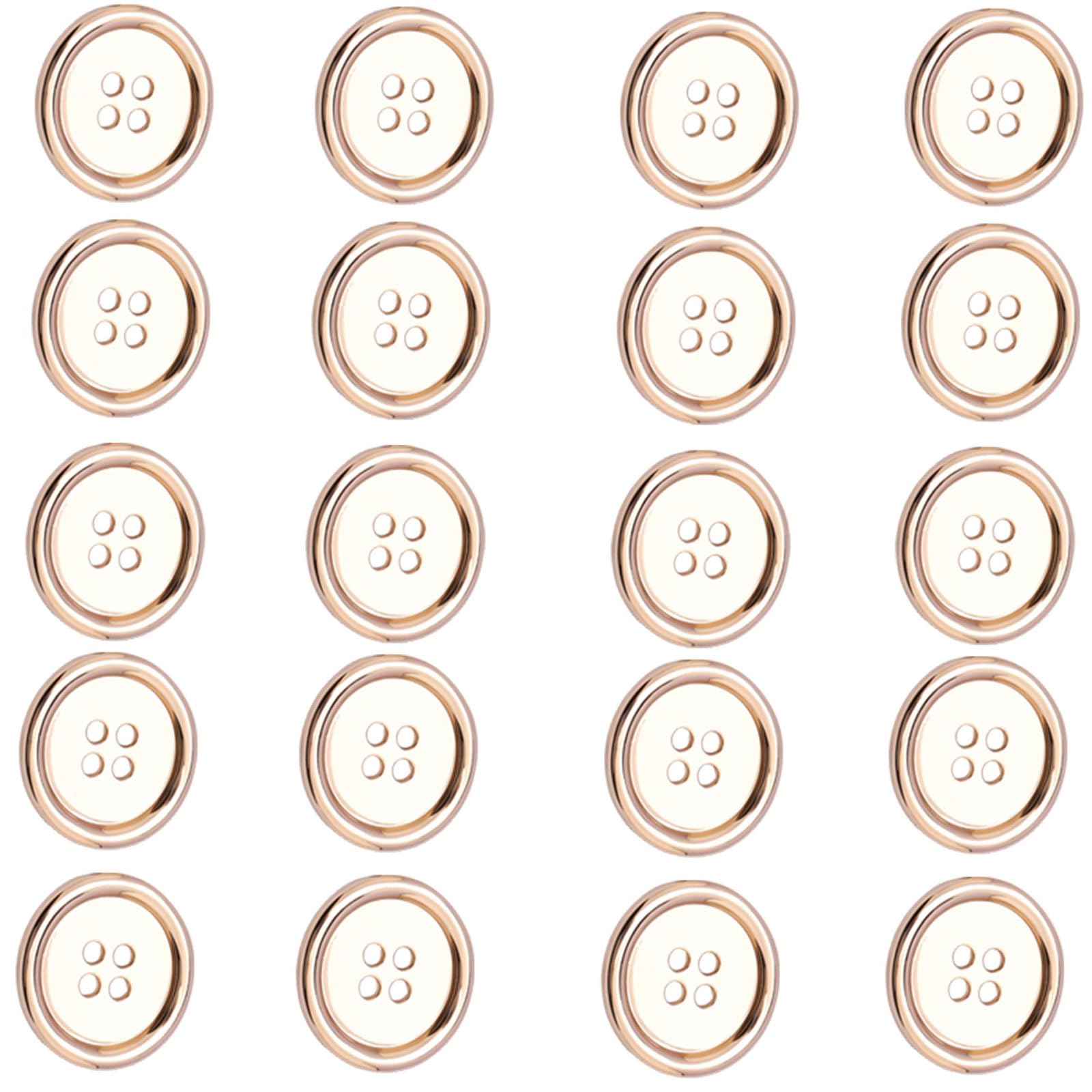 Four Eye Button Fine Edges Detail Metal Alloy for Professional Sewing and Crafting Metal Button