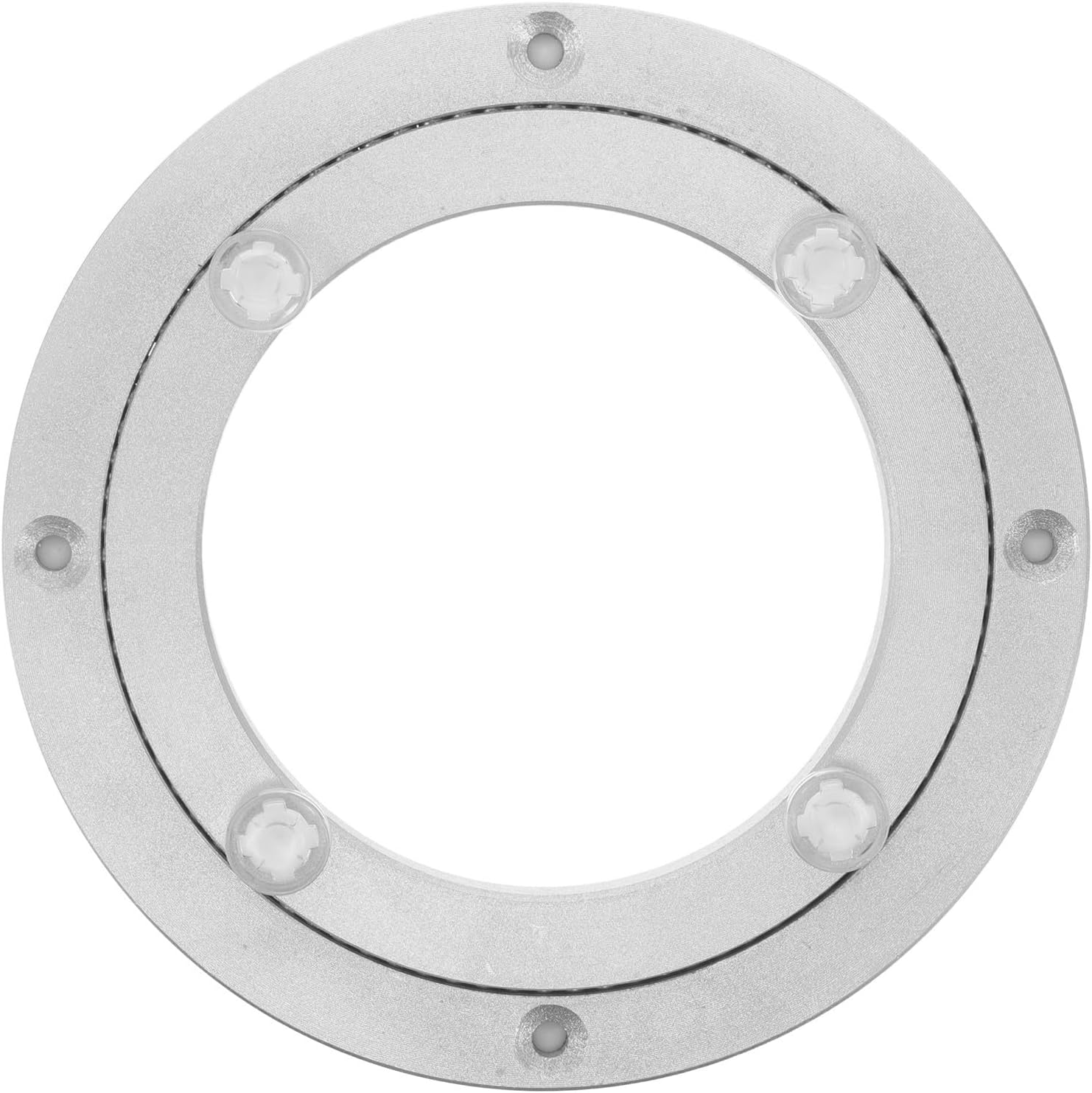 Heavy Duty Aluminum Alloy Turntable Base, 5.5in Silver Rotating Stand