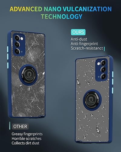 Miniatura 4 de está especialmente diseñado para Samsung Galaxy Note 20 antiarañazos, antihuellas, soporte de anillo giratorio de 360 integrado sólido y duradero,