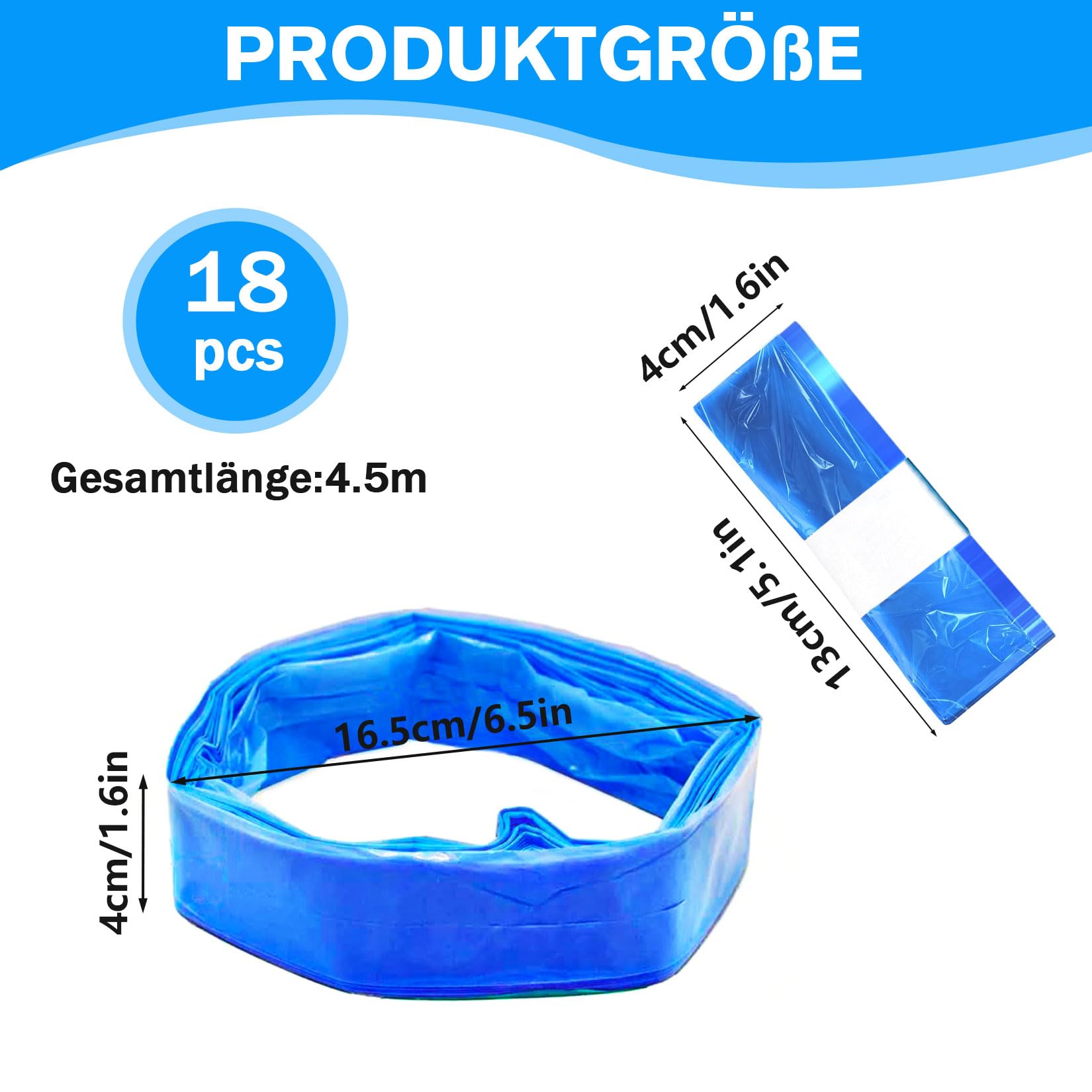Herbst Lot de 18 recharges pour poubelle à couches - Bleu