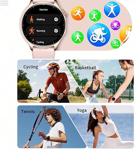 Miniatura 9 de Reloj inteligente con auriculares, relojes inteligentes TWS 2 en 1, reloj inteligente con pantalla AMOLED colorida de 1.43 pulgadas para Android