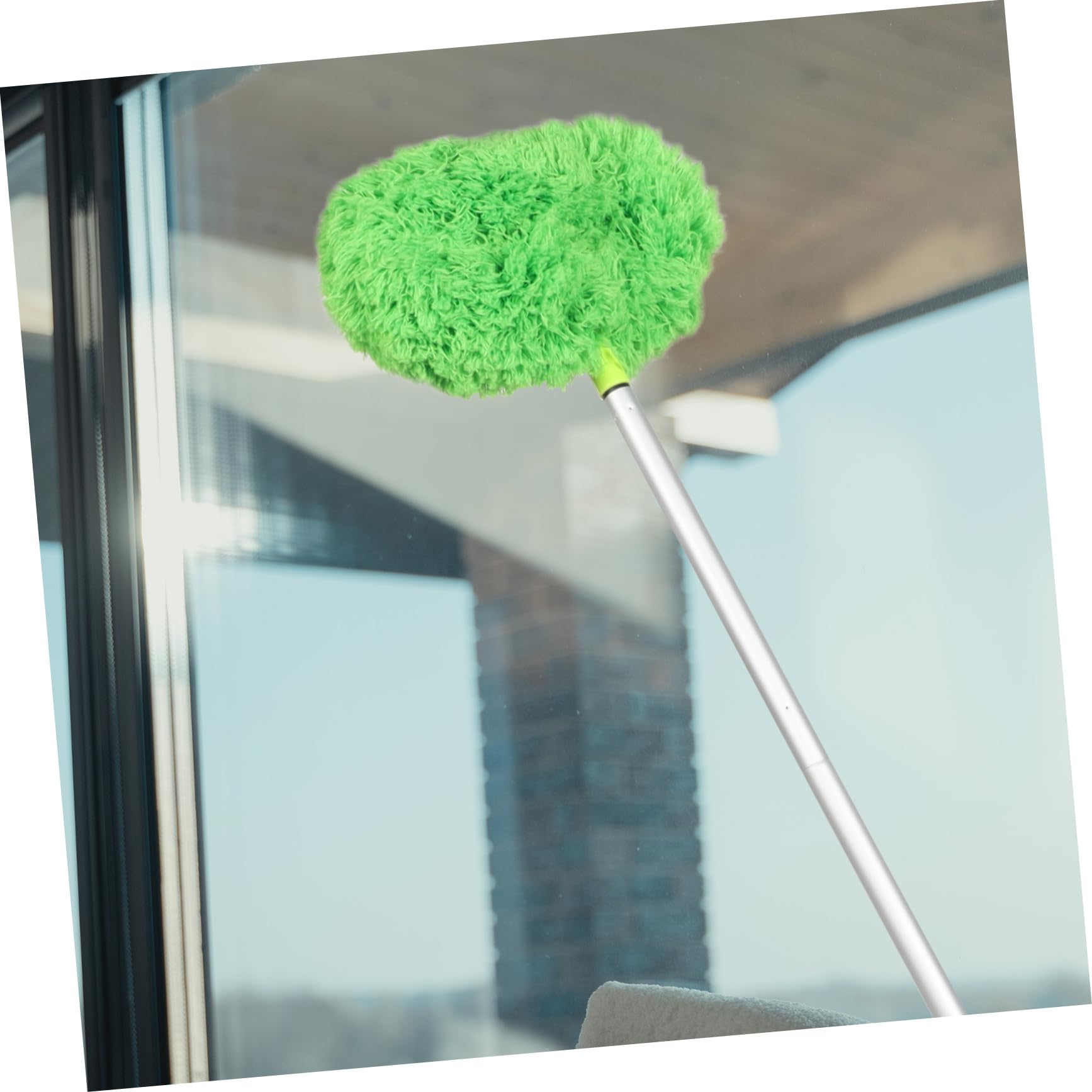 Piumino Telescopico Verde per Polvere, Lega di Alluminio e Fibra Pp | Casa e Ufficio, Aree Alte e Punti Difficili, Struttura Robusta, Uso Versatile