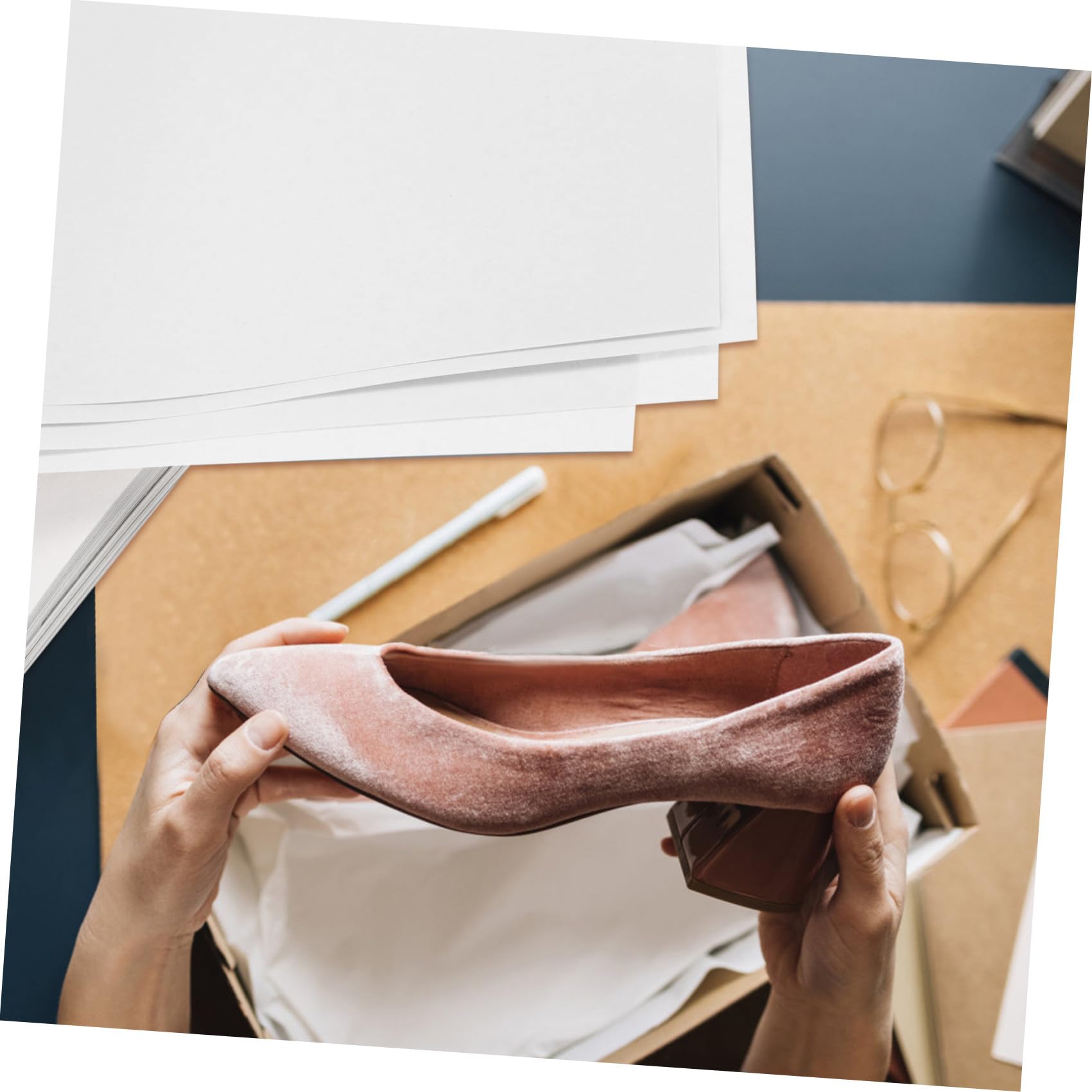 Geschenkpapier 38x70cm Weißes Papier 200 Blatt für Verpackungen