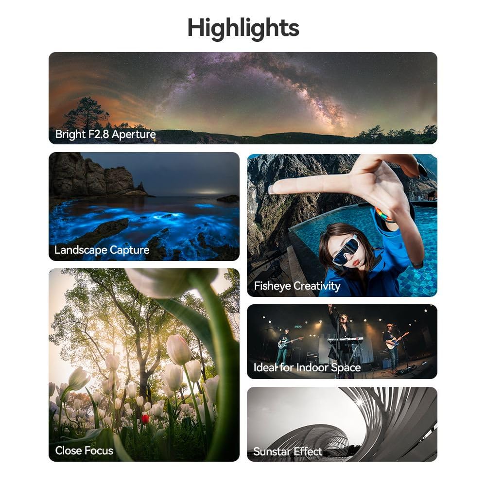 TTArtisan 11mm F2.8 Full Fame Ultra-Wide Fisheye Camera Lens Manual Focus Camera Lens for Nikon-Z Mount