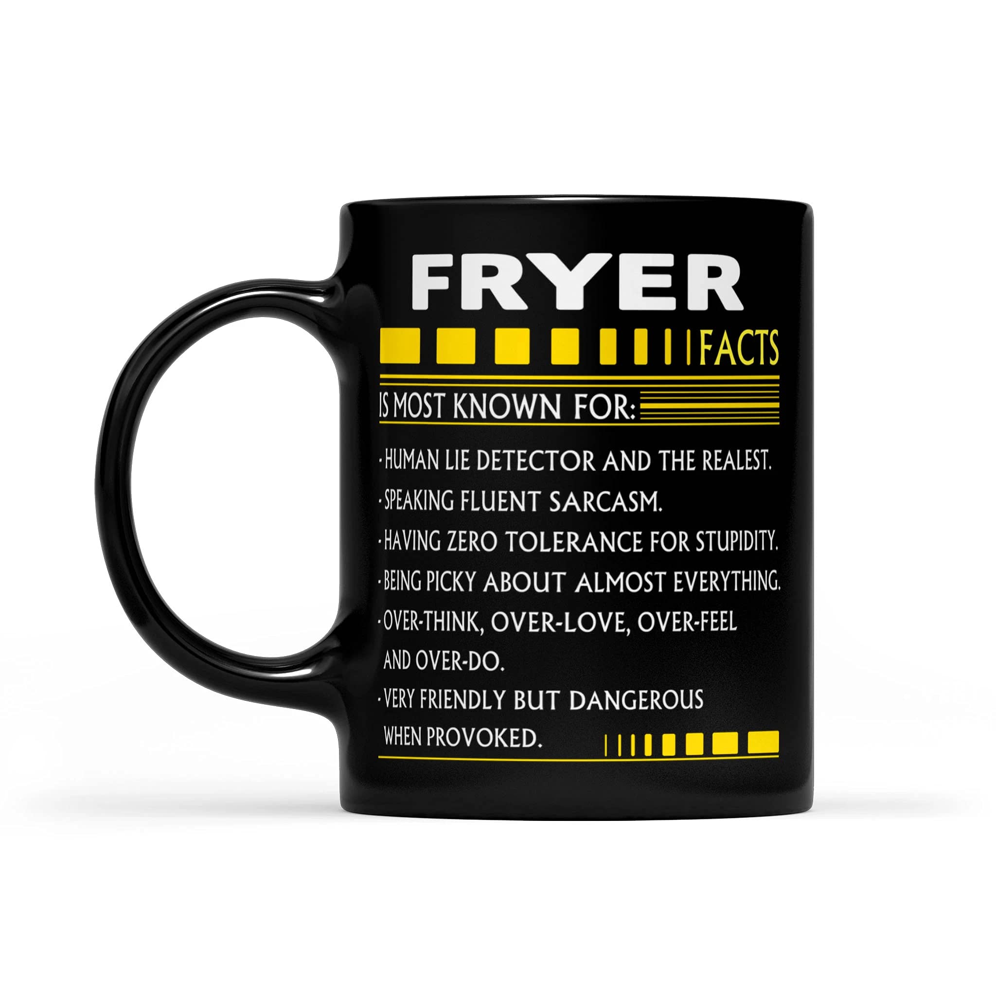 Fryer Name Gift - Fryer Facts - Black Mug 15oz