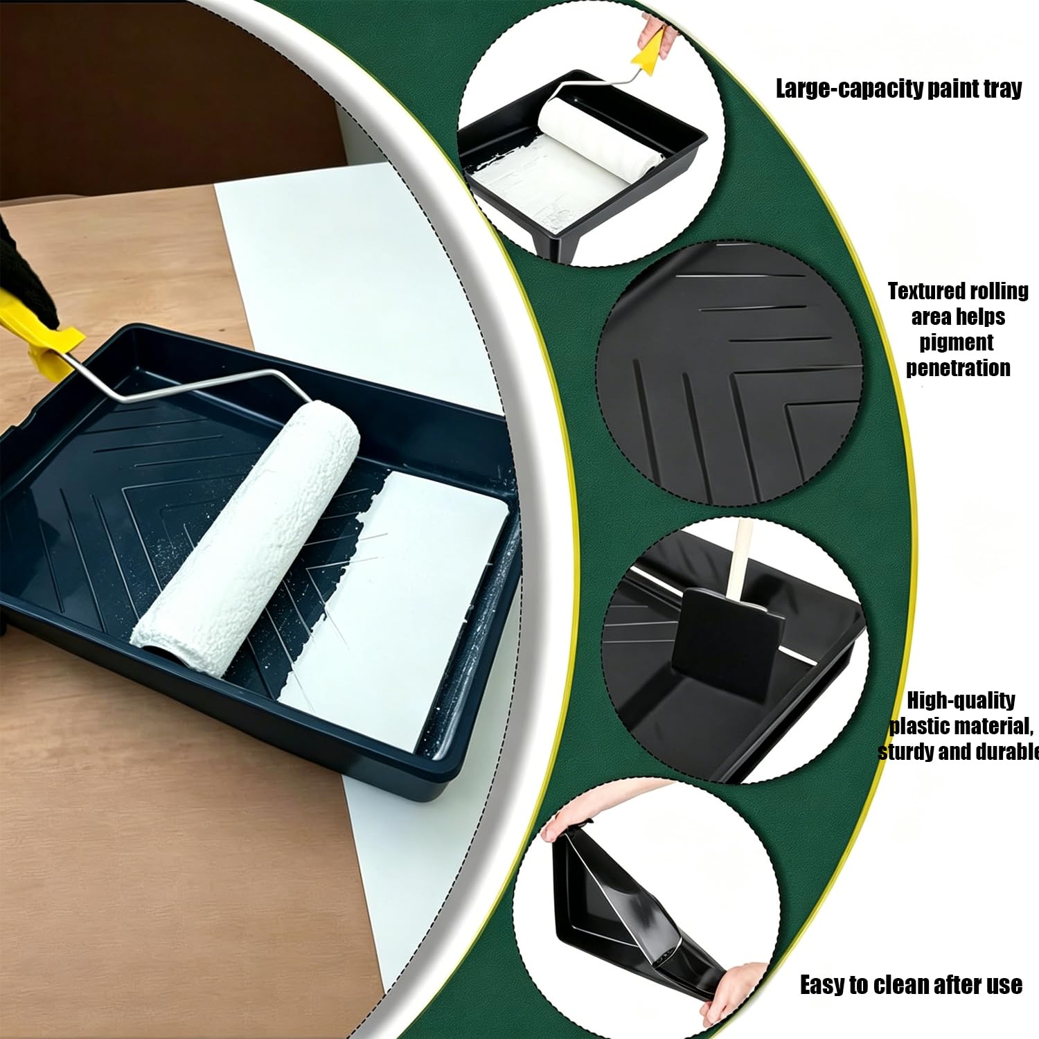 Rullo Per Pittura,Set Di Pittura Professionale Da 30 Pezzi, Un Set Di Rulli Con Vaschetta Per Vernice, Con Asta Telescopica In Acciaio Inox, Adatto Per Pareti, Soffitti, Porte e Finestre