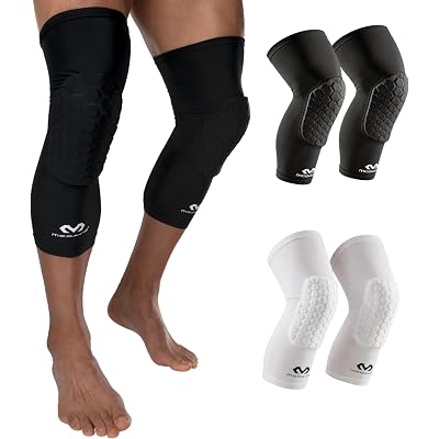 Knee Compression Sleeves: McDavid Hex Knee Pads Compression Leg Sleeve for Basketball, Volleyball, Weightlifting, and More - Pair of Sleeves