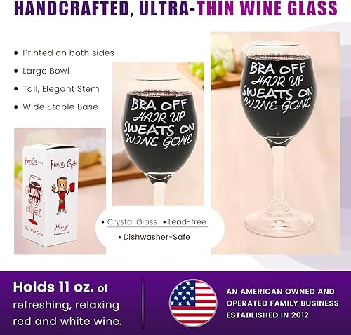 Miniatura 3 de Funny Guy Mugs Copa de vino recetada, 11 onzas, regalo único de cumpleaños o Navidad para hombres, mujeres, mamá, papá, hija, esposa, hermana,