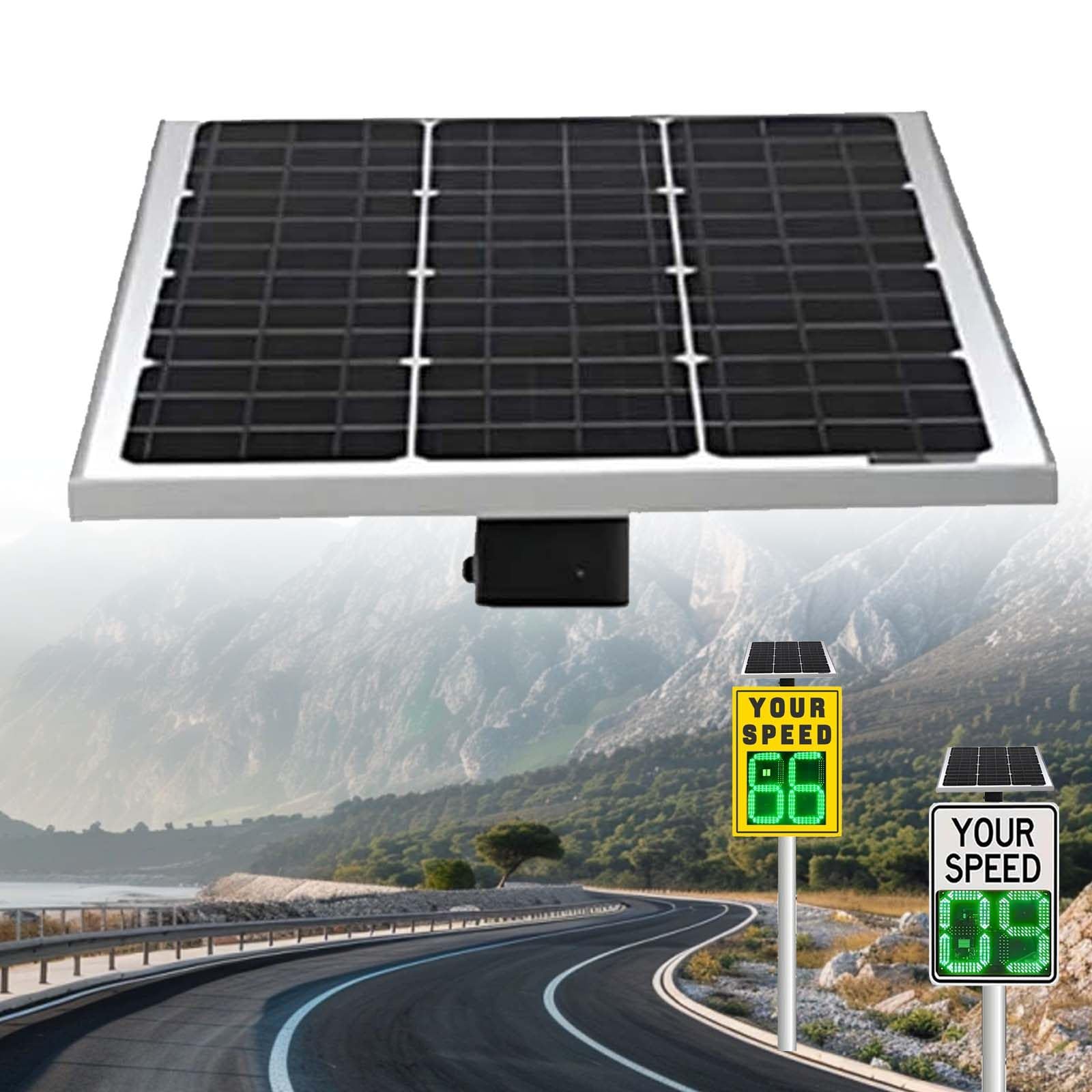 Solar Panels, for Solar Radar Speed Traffic Signs