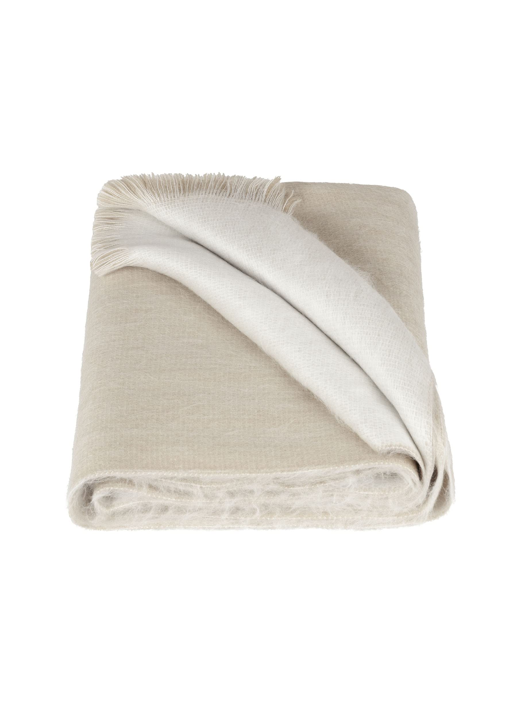 Alpaca Loca 536 Slim Double Scarf Beige/Weiß Scarf, One Size