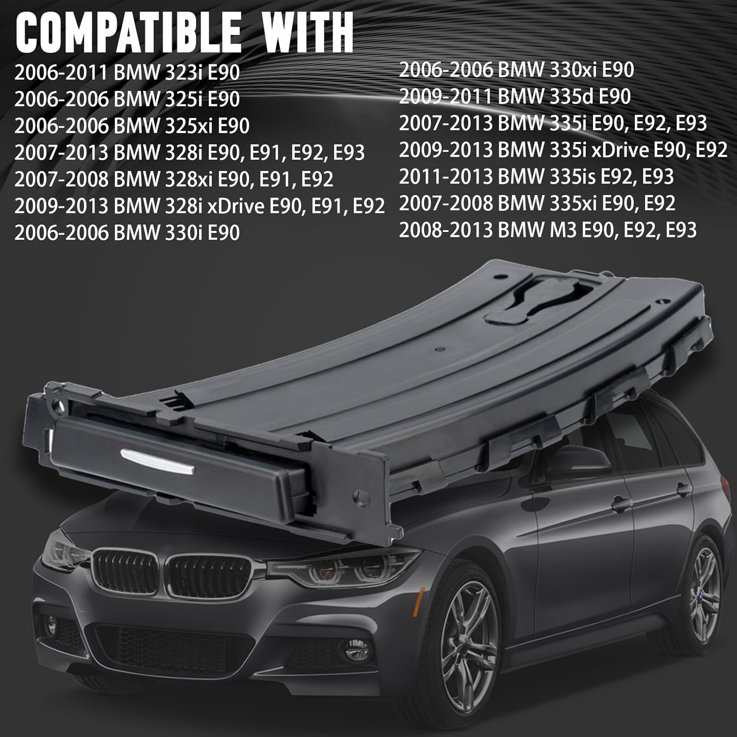 WEILEITE Replacement Cup Holder Compatible with BMW 3 Series E90 E92 328i E93 E91 335i 330i 325i 325xi 328xi 323i 330xi 335xi 335is 335d 2006-2013 Replace 51459173463 51459173469