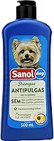 Sanol Dog Shampoo De Pêlos Para Cães Antipulgas 500 Ml Azul