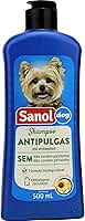 Sanol Dog Shampoo De Pêlos Para Cães Antipulgas 500 Ml Azul