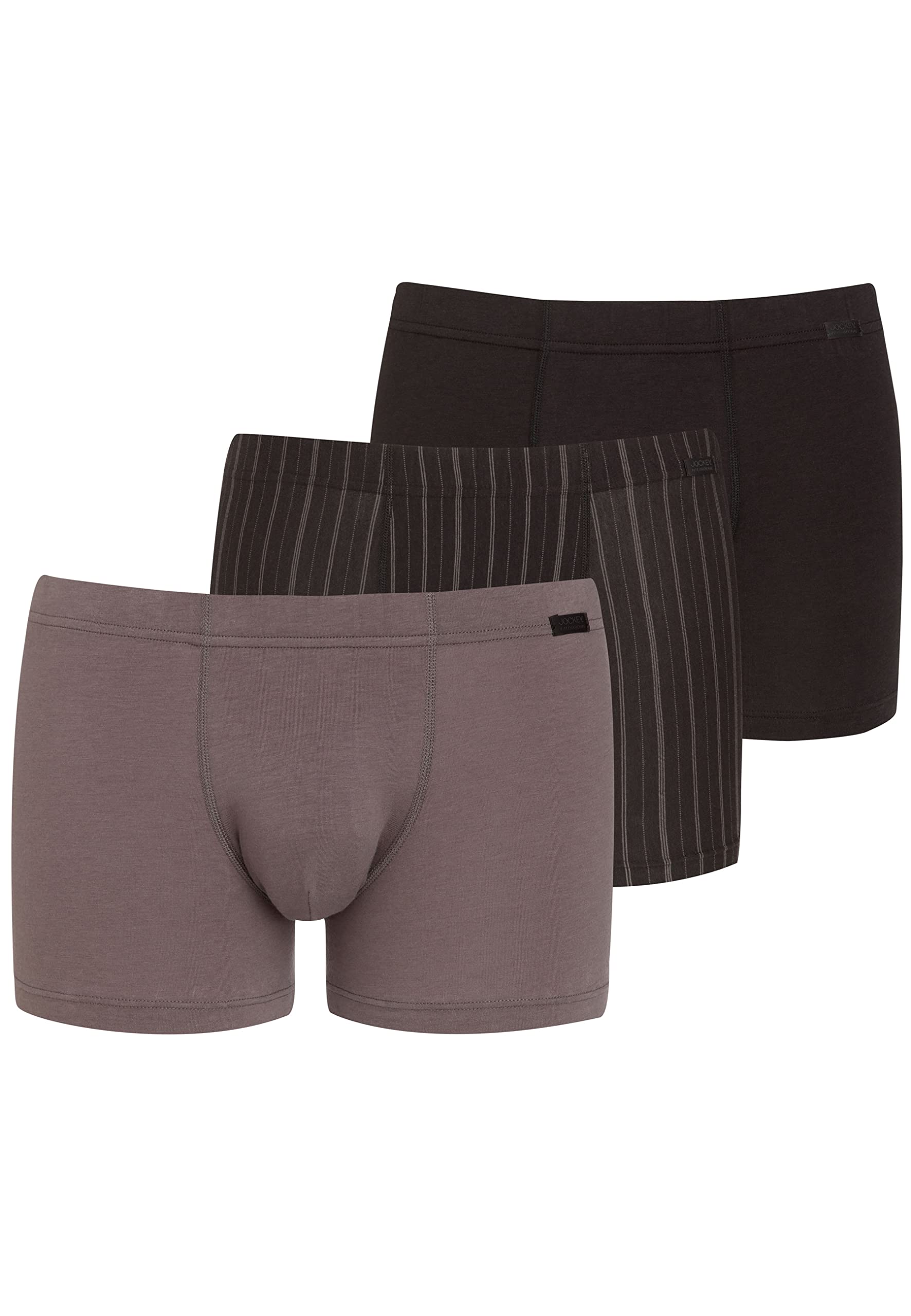 Jockey Men's Cotton+ Trunk - 3 Pack, Grey, 3XL