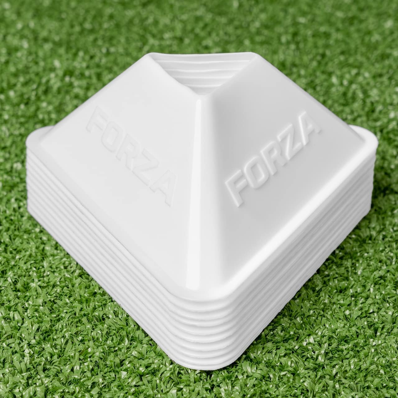 FORZA 2-Inch Mini Tri Training Cones | 40 Pack | Drills & Training | Multi Sport Use - Soccer, Hockey, Football Training | with Carry Strap