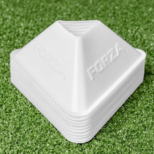 Miniatura 7 de FORZA Mini conos de entrenamiento de 2 pulgadas, paquete de 40 unidades, ejercicios y entrenamiento, multideporte, fútbol, hockey, entrenamiento de