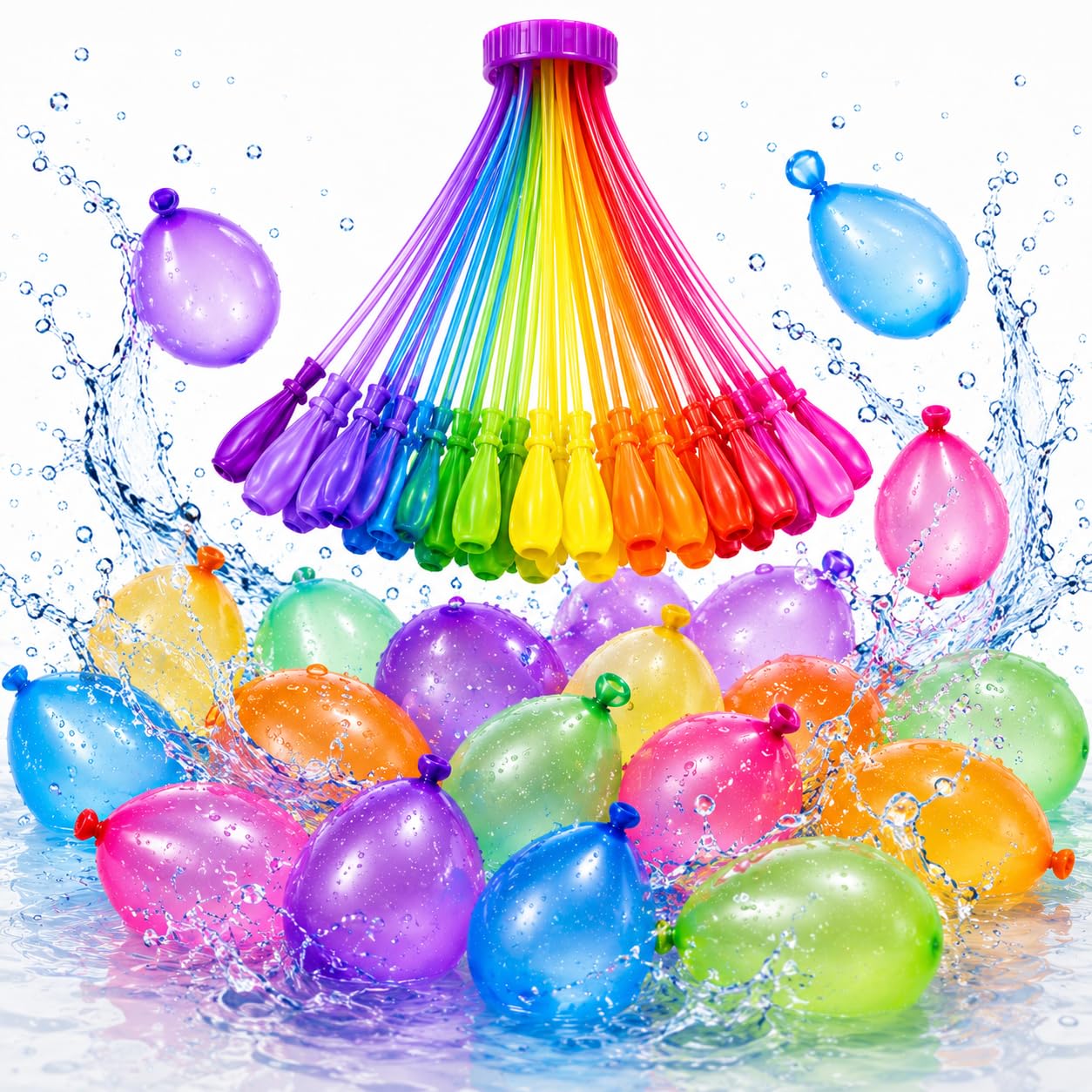 222 Pcs Rapid Fill Water Balloons: Self-Sealing Summer Garden Party Supplies
