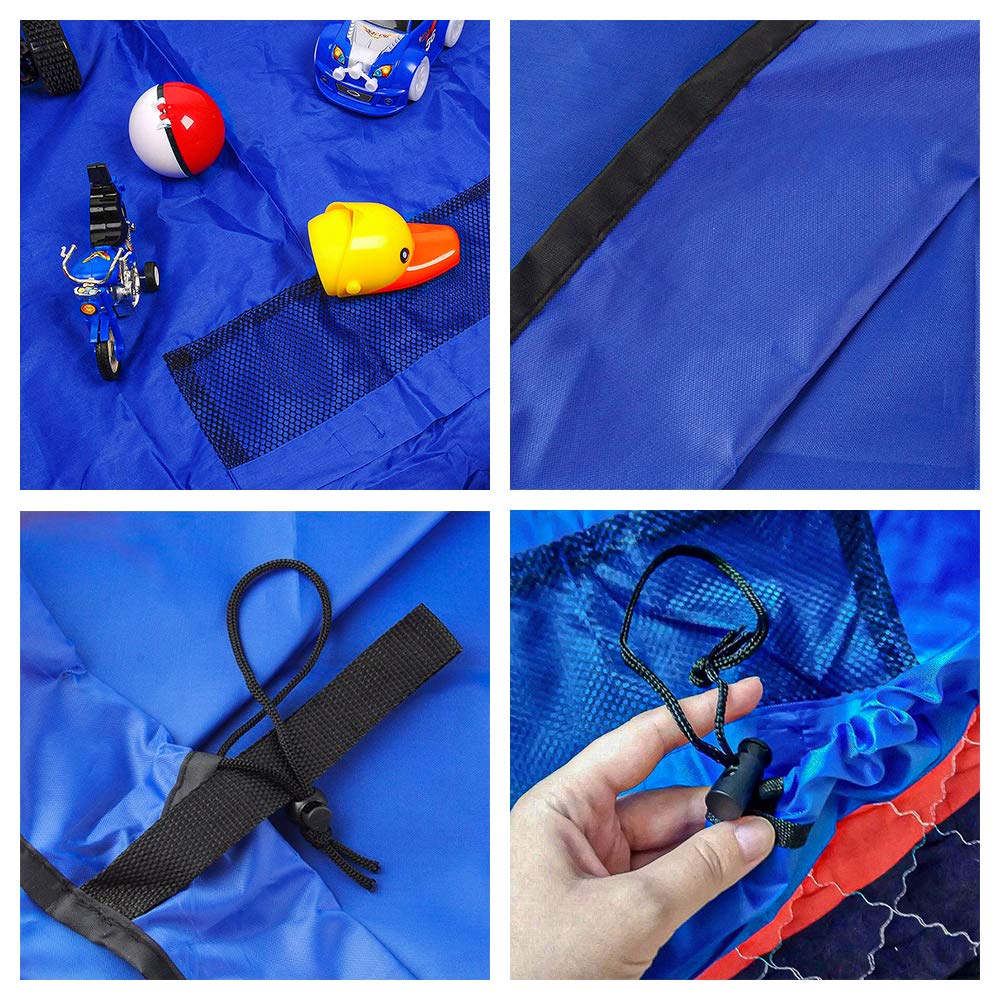 Panier De Rangement Pour Jouets Avec Tapis De Jeu - Sac En Toile XL Pliable - Grande Capacité, Poignées Robustes
