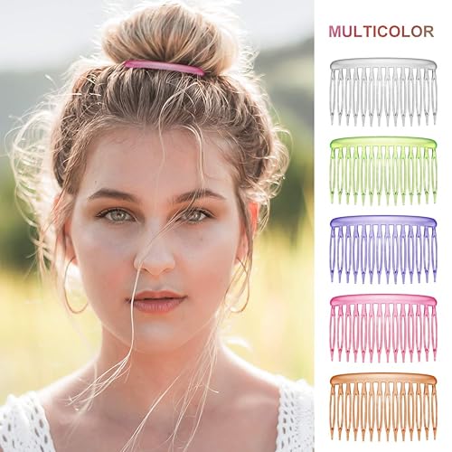 Miniatura 4 de Peines laterales de plástico coloridos, peines para el cabello, pequeños peines laterales para el cabello, peines laterales para mujeres (color
