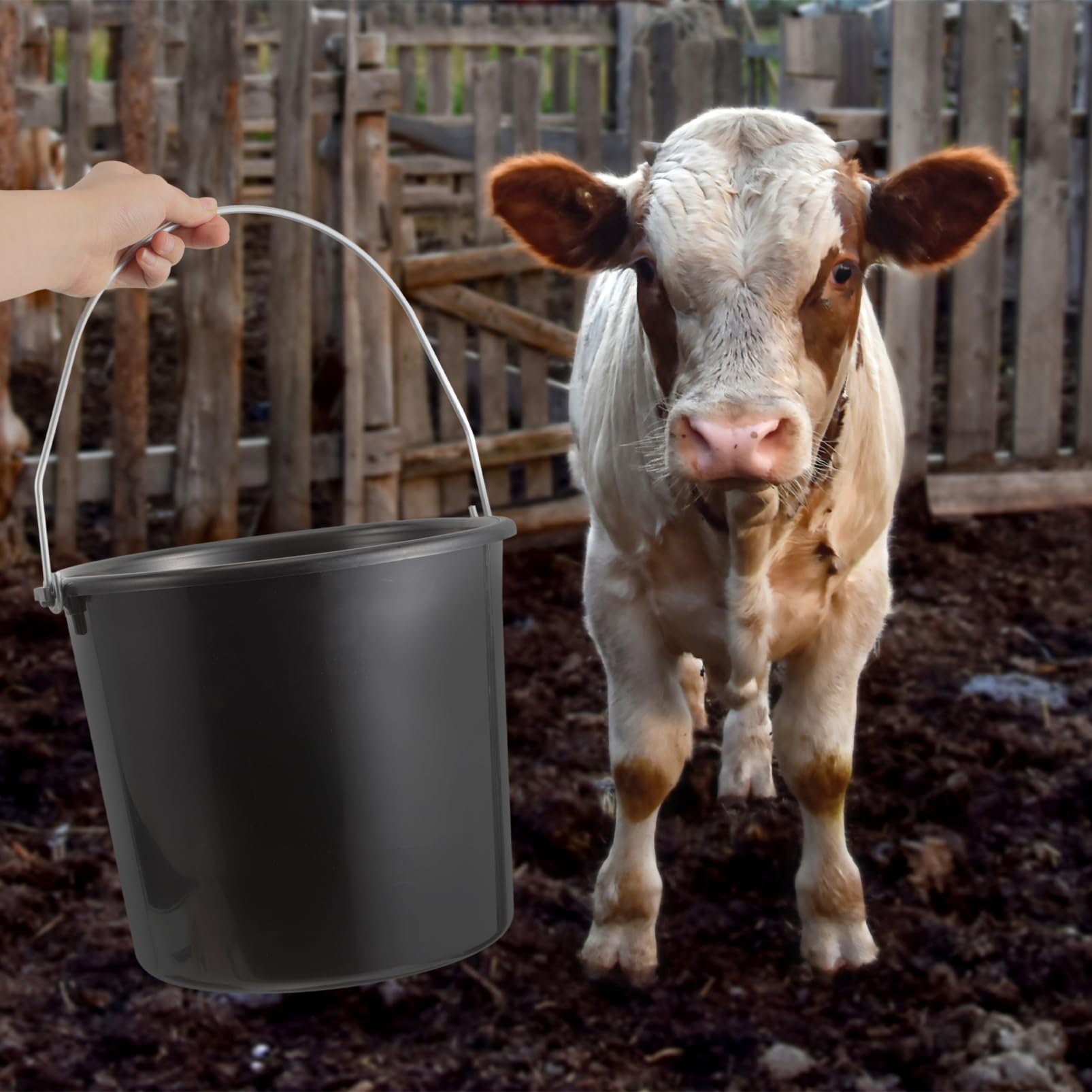 BESPORTBLE Seau De Nourriture Portable Plastique Pour Veaux Seau Poignée Pour Alimentation Et Veaux