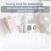 Vista 4 de 20PCS Heavy Duty Double Sided Adhesive Mounting Circle Tape- Waterproof,Strong Adhesion,Clear, High Strength,No Residue Removability for