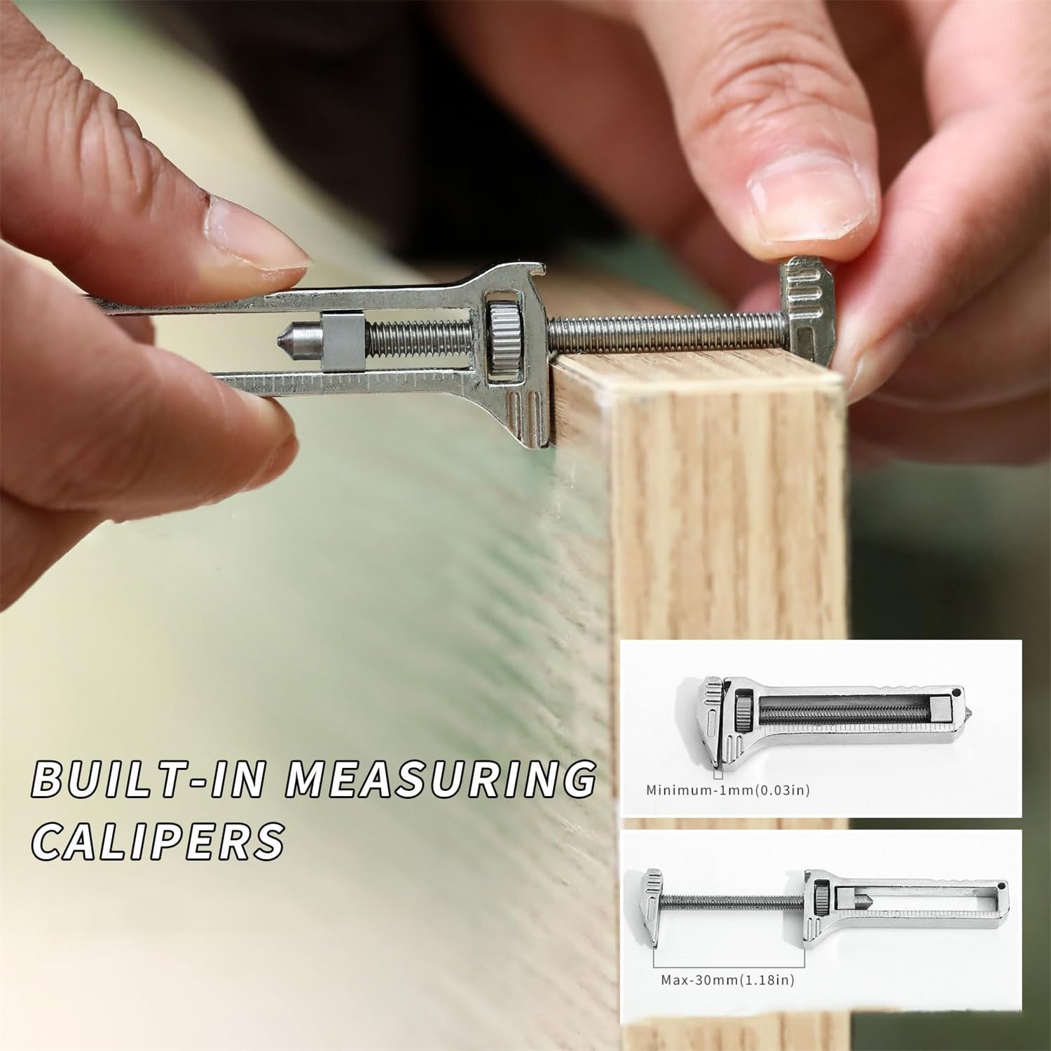 Llave Multiherramienta De Titanio - Abrebotellas, Extractor De Uñas Y Medidor Para Camping Y Senderismo