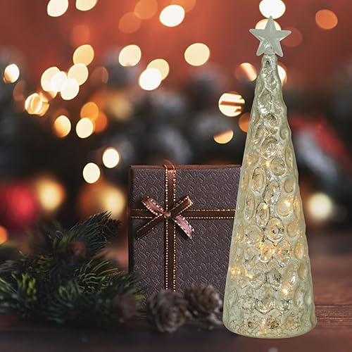 Miniatura 8 de Relleno decorativo de escritorio, mantel de escritorio, fiesta, bolsa LED artificial, relleno de ventana de cristal, árbol de Navidad iluminado con