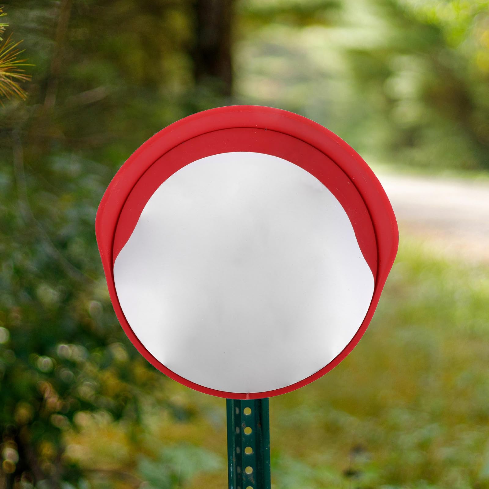 Miroir Convexe Extérieur Rond pour Circulation et Garages, Vue Grand Angle Design Antieffraction en Tôle Galvanisée et Pcb, pour Angles de Rue