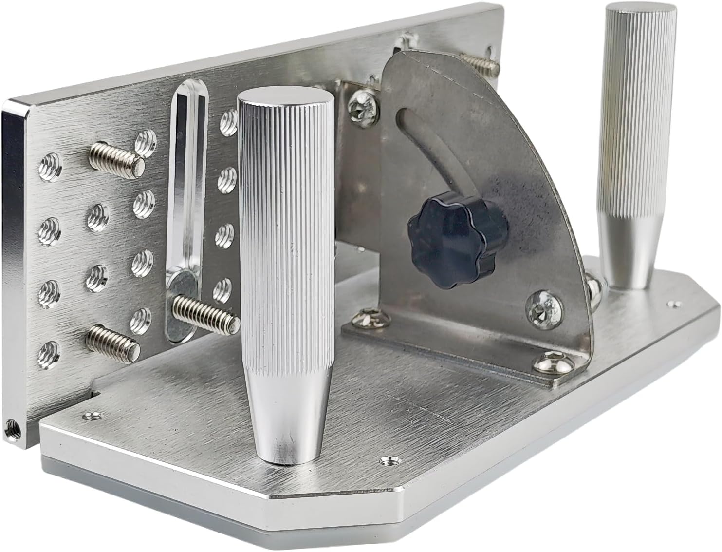 Heavy Duty 7-3/4’’ Belt Grinder Knife Jig, Adjustable Angle -5° to 25° with Dual Press Plates, Knife Making Angle Grind Guide for Belt Sander Machine