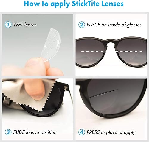 Miniatura 6 de Lentes bifocales StickTite de 1.260 in adhesivas convierten instantáneamente las gafas de sol en gafas de sol bifocales ampliadas. Lentes
