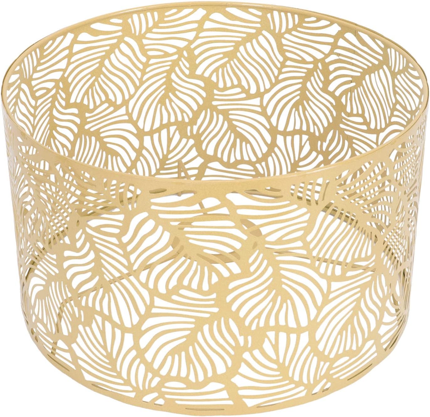 OSALADI Metal Drum Lampshade Gold Metal Lamp Shade HollowOut Metal