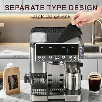 3Pcs Coffee Machine Accessories Set with Silicone Top Mat, Coffee Tamper Base and Portafilter Funnel for Ninja Luxe Cafe ES601/ES701, Espresso Dosing Funnel, Silicone Tamper Base, Top Pad for Home