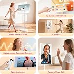 VLH 32 inch FHD Smart Portable TV, Rolling TV On Wheels,8G +128GB Storage, Android 15 OS,Google EDLA-Certified,Portable Touch Screen Monitor,38400mAh Battery,Removable 500W Camera