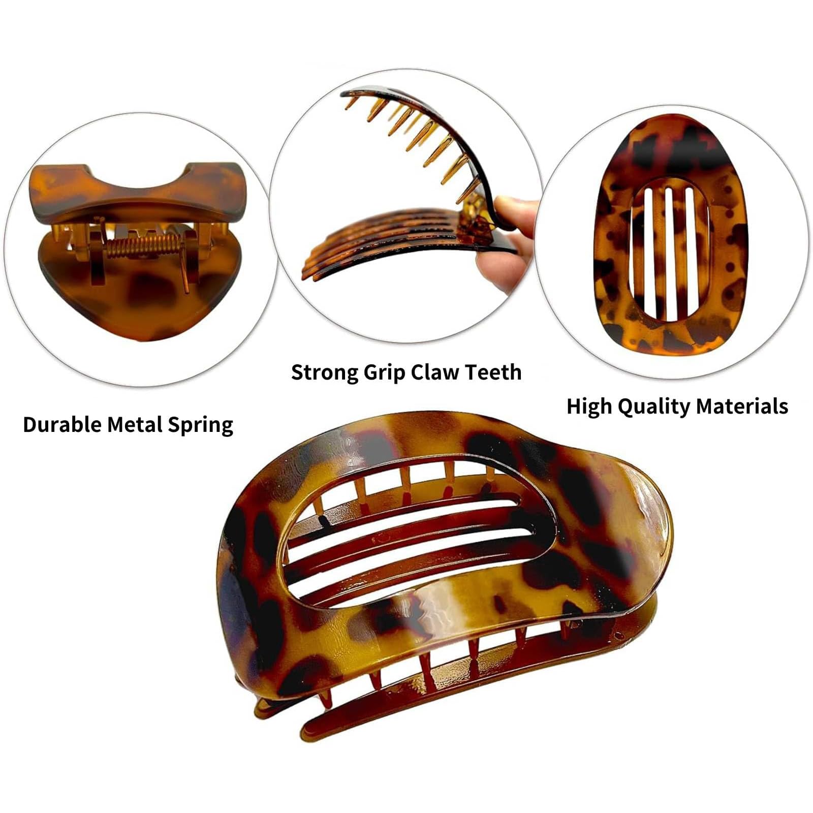 Flat Claw Clip,4 PCS Hair Clips for Thick Hair Matte Large Hair Duck Billed Claw Clip Hair Barrettes for Women and Girls - Image 3