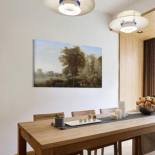 Miniatura 3 de Póster Travelers at The Ponte Lucano sobre el Anio en Tivoli con obras de arte geniales, arte de pared, impresiones en lienzo, imagen colgante,