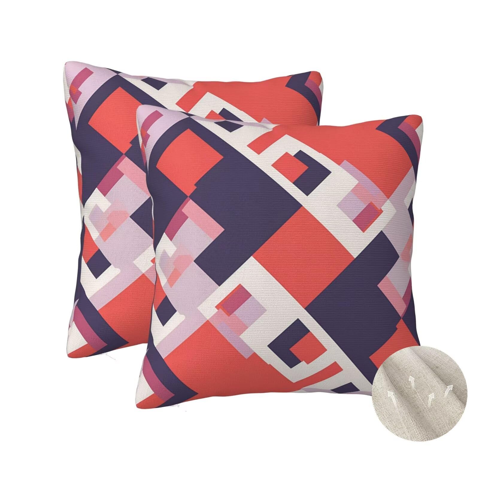 Housses de coussin géométrique pour canapé confort dans le salon moderne