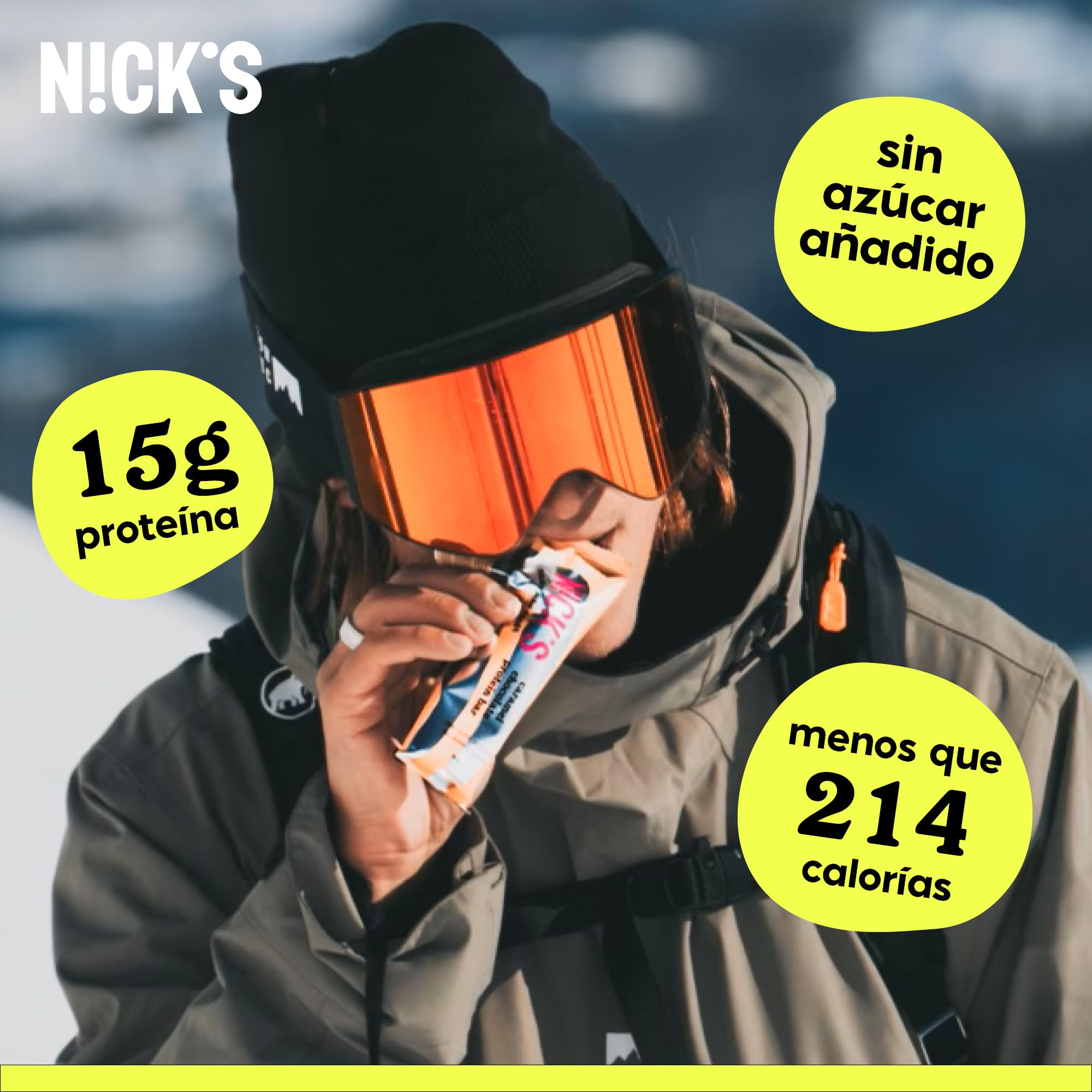 NICKS Mix de Barritas Proteina, Keto Protein Bar de Chocolate 4g Carbohydratos Netos 15g Proteína y 5g Colágeno Sin Azúcar Añadido Low Carb Proteicas Snacks Sin Gluten (9x50g)