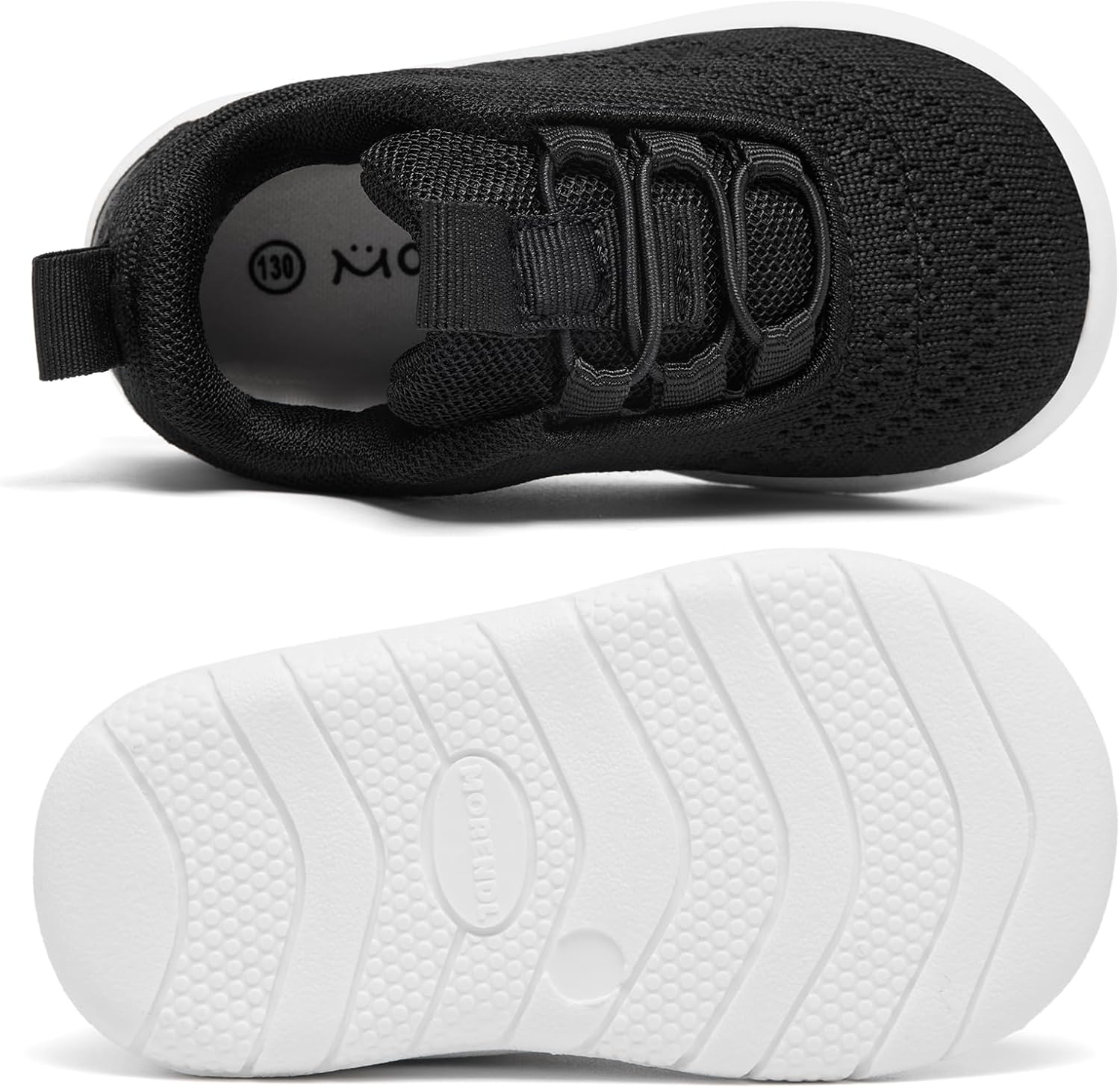 MORENDL Toddler Slip On Sneakers Baby Walking Shoes Non-Slip Breathable Unisex Pink Mesh Lace-Up Athletic Sneakers Infant Running Shoes - Image 4