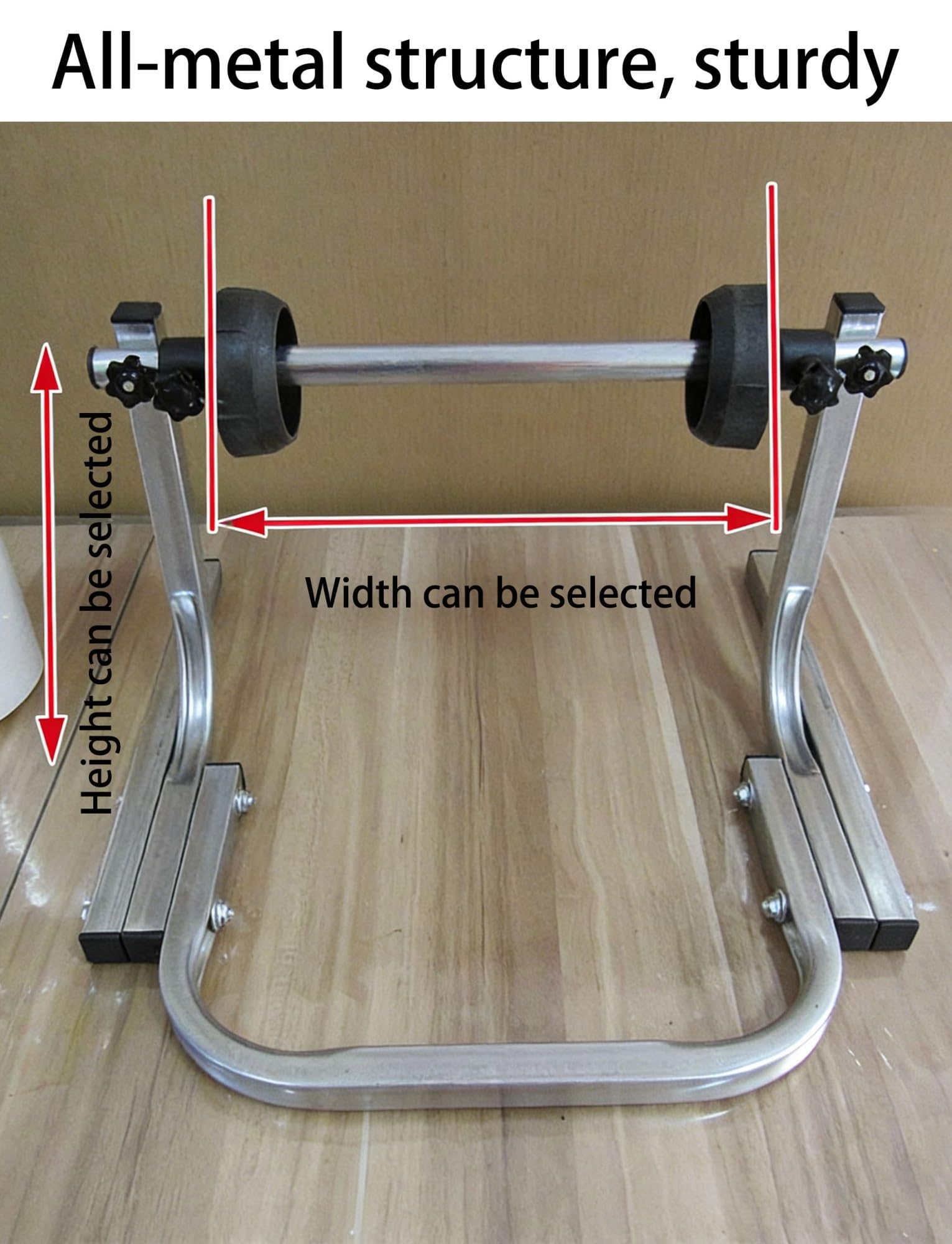Dispenser Interamente in Metallo per pluriball e Pellicola Estensibile, Porta Rotolo in Acciaio zincato Resistente per Magazzino e spedizioni (H: 35 cm, 80 cm/31,5 Pollici)