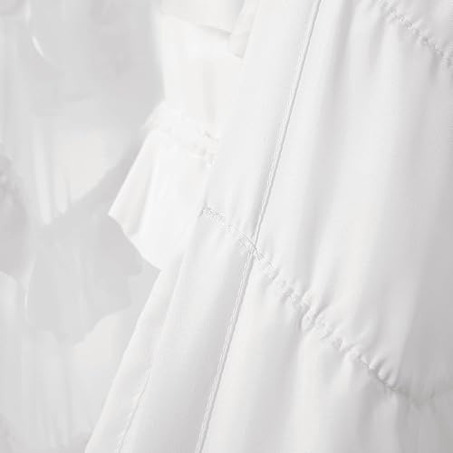 Miniatura 5 de Lush Decor Kemmy - Panel de cortina para ventana con filtro de luz, individual, 52" An x 95" L, blanco - Cortinas - Cortinas con volantes para