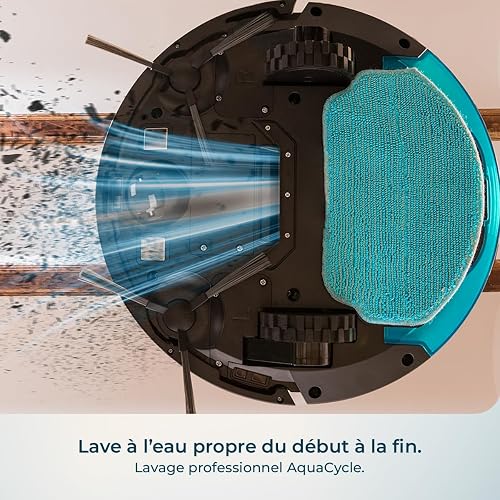 Cecotec Robot Aspirapolvere con Navigazione Giroscopica e App Conga M10 X-Treme. 2000Pa, Spazza, Aspira, Lava e Passa il Mocio, Autonomia 120min, Sensori Anticaduta e 2 Spazzole Laterali - 3