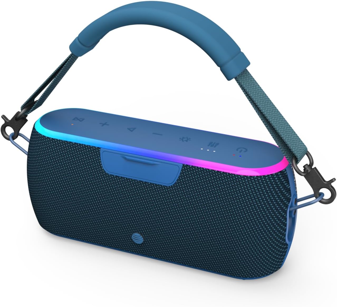 AT&T Essentials 40W Portable Bluetooth Speaker – IPX6 Waterproof, Wireless Dual Pairing, 15H Playtime, Removable Strap/Handle – Home/Kitchen/Outdoor Use (Blue) - Image 6