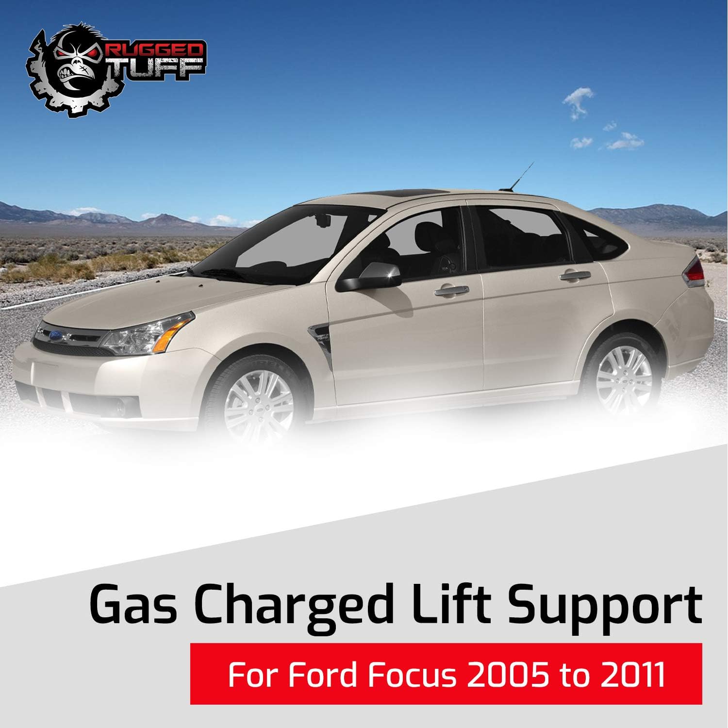 Rear Trunk Hatch Lift Support Shocks Struts for 2005-2011 Ford Focus Sedan with Spoiler and 2003-2008 Mazda 6 Door Lid Gas Springs Arms Pair SG404081 (2 Qty)