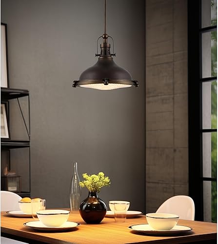 Miniatura 15 de Luz colgante con lente de Fresnel Revel Beacon 11", acabado de níquel cepillado, RV-CP615-504-BN, 60.00watts cepillado níquel,Bronce aceitado