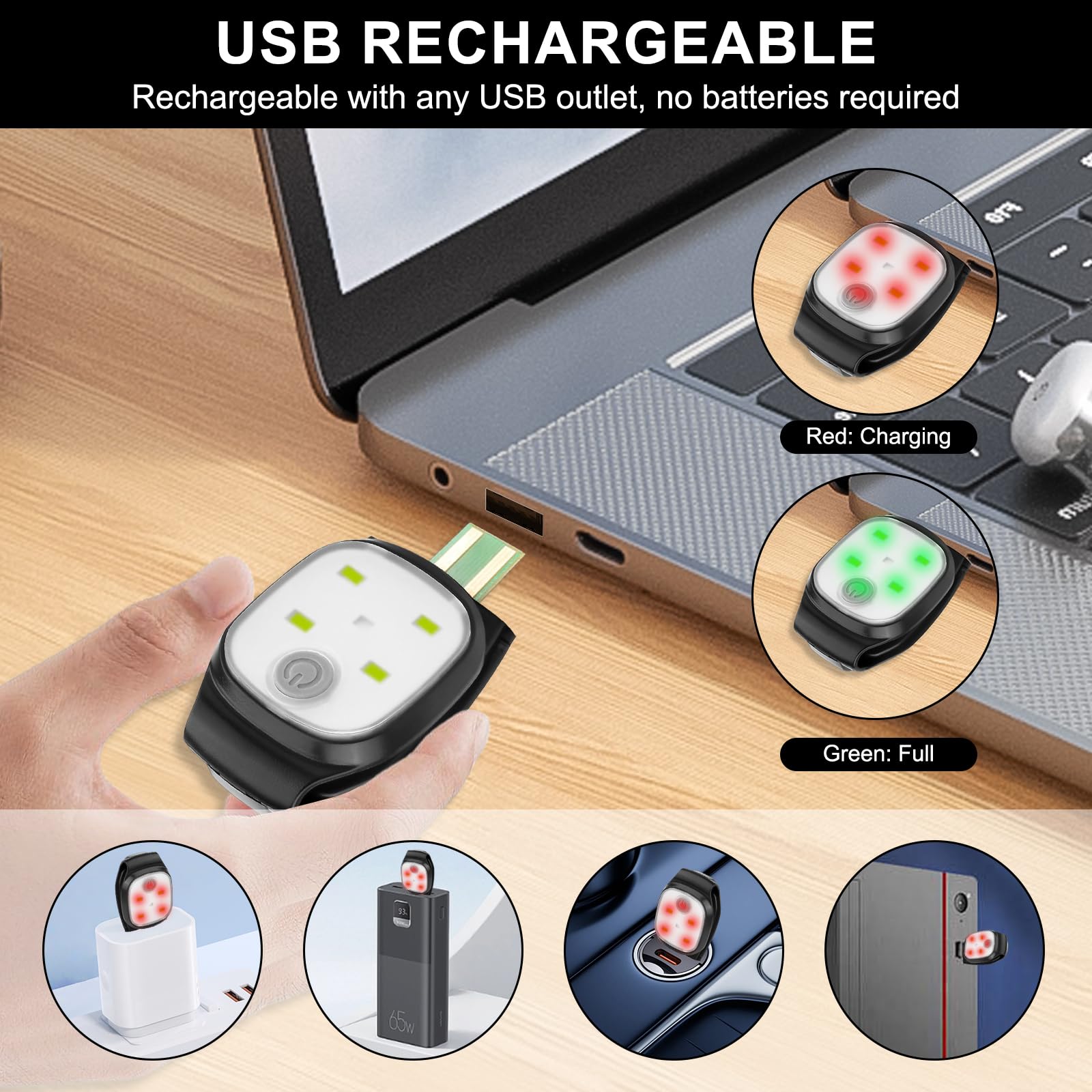MLIAIMCE Lampada Frontale,Luce LED Super Luminosa Da 18000 Lumen 8 LED,USB Ricaricabile