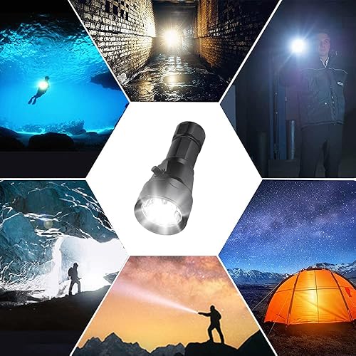 Miniatura 6 de ND51 - Luces de buceo superbrillantes de 2500 lúmenes, 4 modos, antorcha de buceo con interruptor lateral, linterna sumergible impermeable IP68,