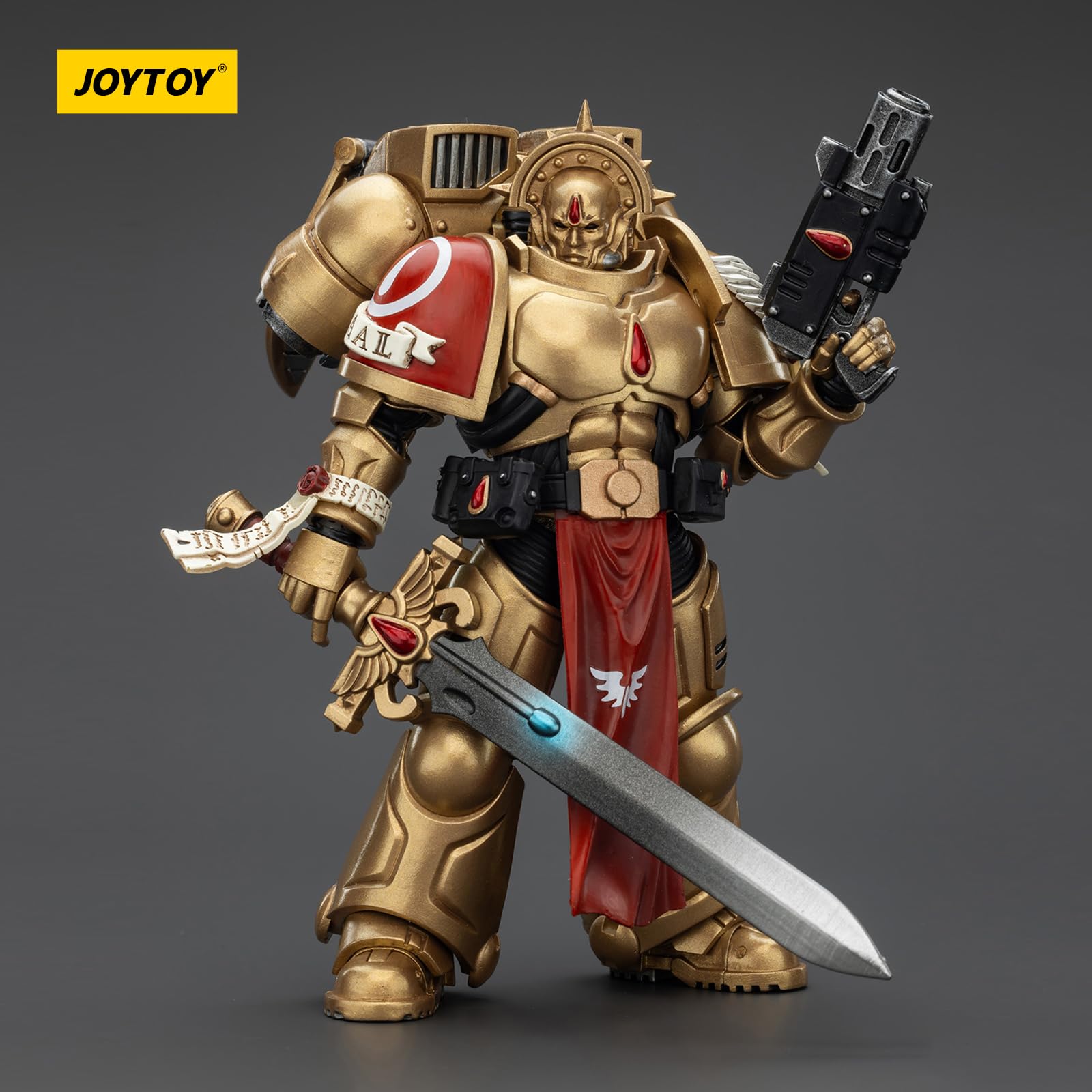 JOYTOY Warhammer 40k Blood Angels Sanguinary Guard 1 with Inferno Pistol and Encarmine Blade 1/18 Action Figure Collect And Display Model - Image 3