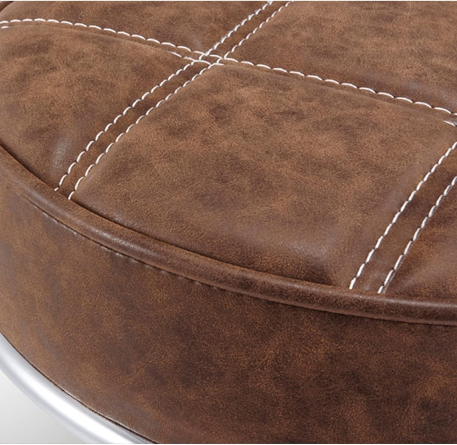 ETULLE Rond lederen zitkussen, waterdicht stoelkussen, restaurant kaartstoel, ronde kruk kussen, barkruk, ronde antislip zitkussens (kleur: oranje, maat: 40cm ETULLE Rond lederen zitkussen, waterdicht stoelkussen, restaurant kaartstoel, ronde kruk kussen, barkruk, ronde antislip zitkussens (kleur: oranje, maat: 40cm