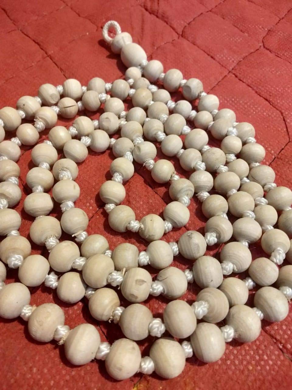 Radhika Poojan Bhandar Tulsi Chanting Mala Super Round Bead (Brown, 108+1 Beads)-image-7